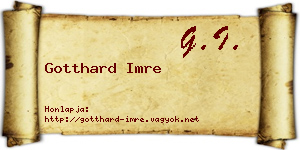 Gotthard Imre névjegykártya